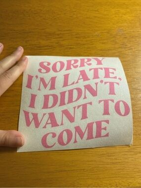Pink vinyl Decal